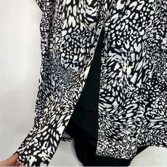 Swim Solutions Printed Flyaway Fauxkini One piece black white - 18W - Picture 6 of 14